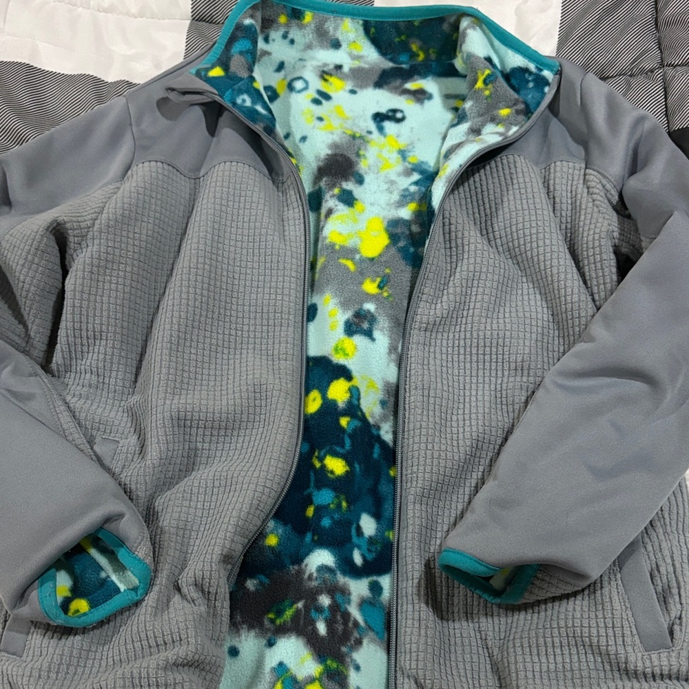 Tek Gear Gray Textured Jacket - reversible